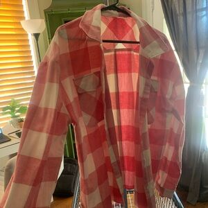 PINK LILY PLAID SHAKET FLANNEL